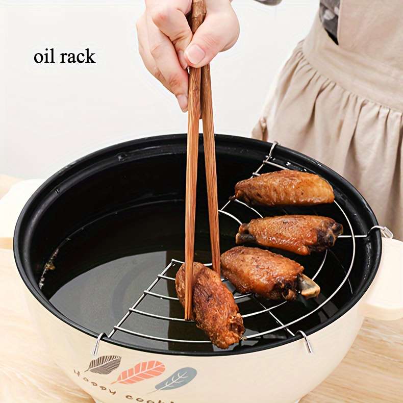 1pc Durable 304 Stainless Steel Kitchen Rack Ideal for Grilling Frying Steaming   Easy to Clea