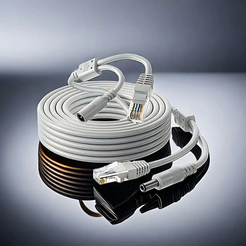 1pc 20M Surveillance Camera Extension Cable 8-Pin PCIe Connector Female to Male Power+Data for Secur