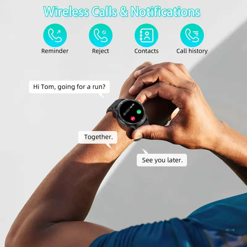 1pc S52 Smart Men's Watch 3.53 Cmsmart Watch With Wireless Call Sleep Monitor IP68 Waterproof