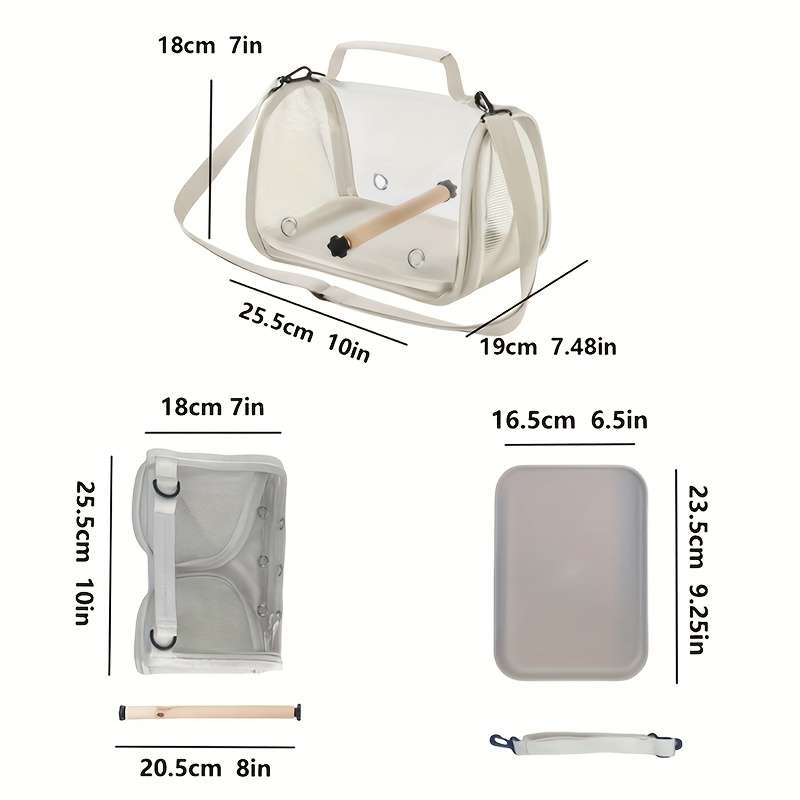 1pc Gray Pet Bag