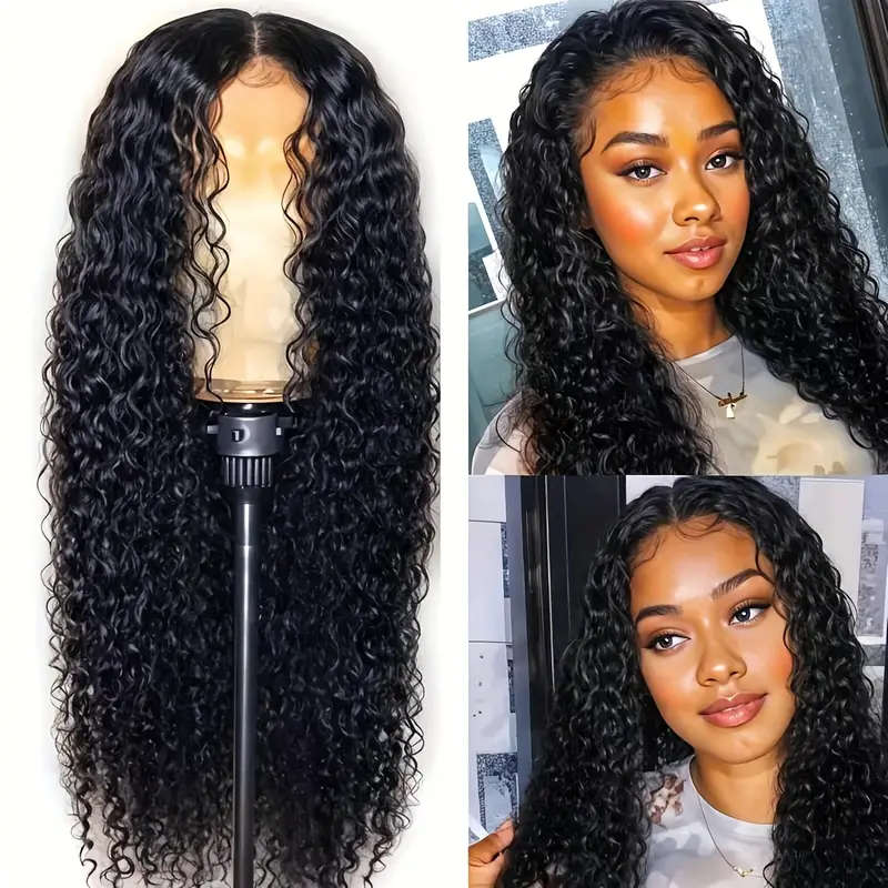 Fashionable Women's Black Mid-Length Curly Wig