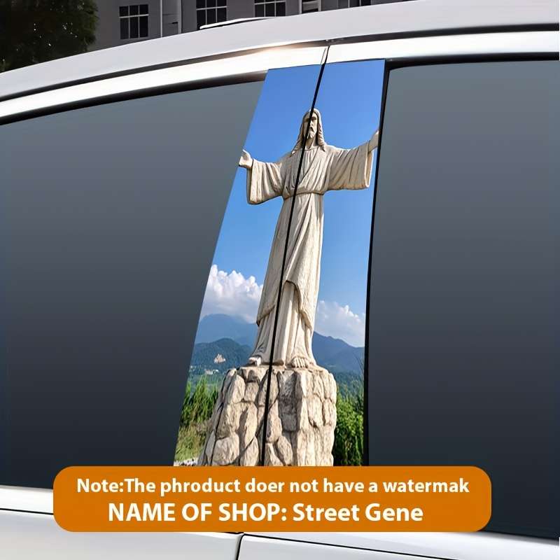 Luxury 2PCS Set   Left And Righ Jesus Christian Themed Stickers