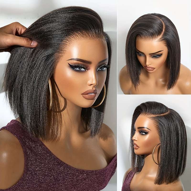 1Pc Black 35.56cm Fashion Design Wig
