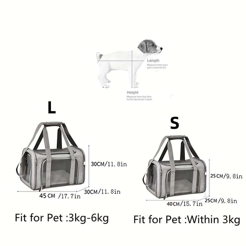 1pc Bluesize Large Size: 45*30*30 cm Pet Bag