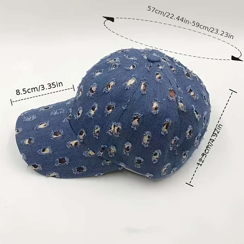 1pc Men'S Women'S Denim Wash Baseball Cap with BEST Embroidery Breathable Breathable Lightw