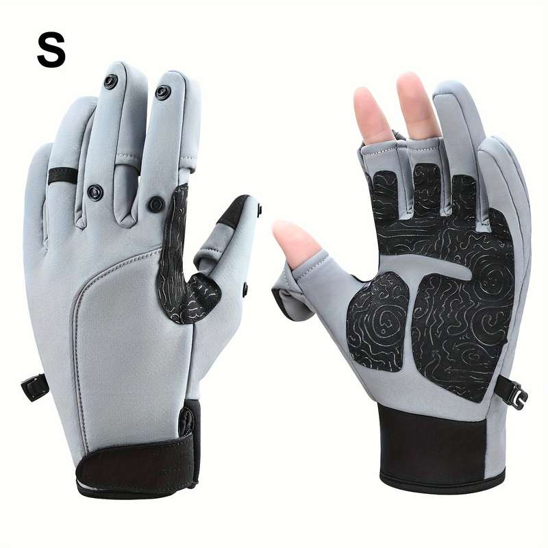 1 Pair Gray Size M Warm Gloves