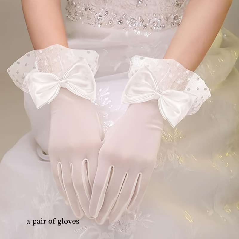 1 Pair Black Sheer Mesh Gloves