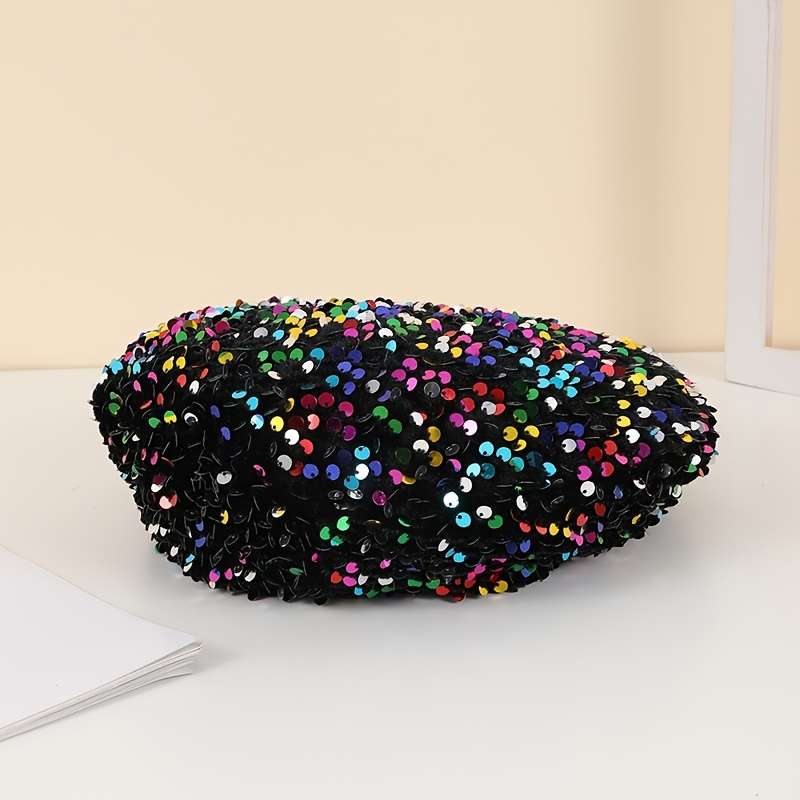 1pc Korean version of fashion canary glitter beret suitable for ladies stage performance outdoor co