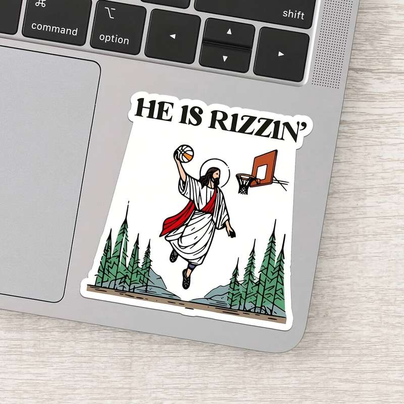 1pc 7.62 cm Jesus Christian Themed Stickers