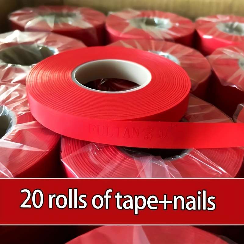 20Pcs Rolls Red Heavy Duty Pvc Plant Ties