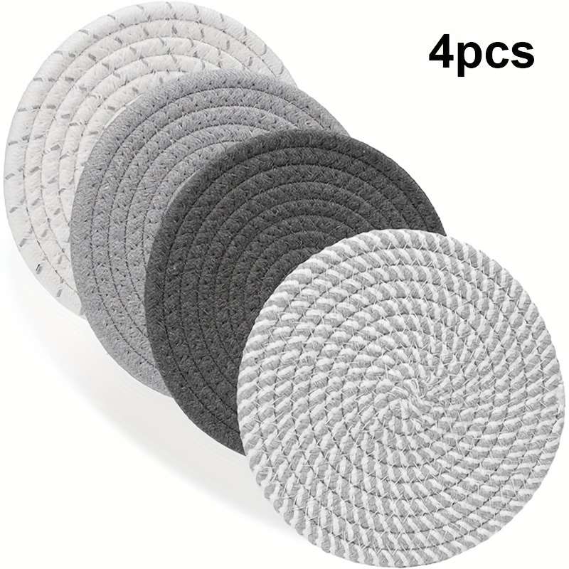 4pcs 17.78cm Heat Insulation Mat Set Durable Kitchen Hot Pad and Pot Mat Protect Countertops
