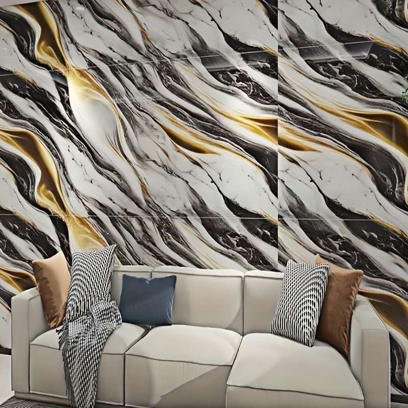 1PC Wall StickersGilded Black And White200cmX40cm  78.74inX15.74in