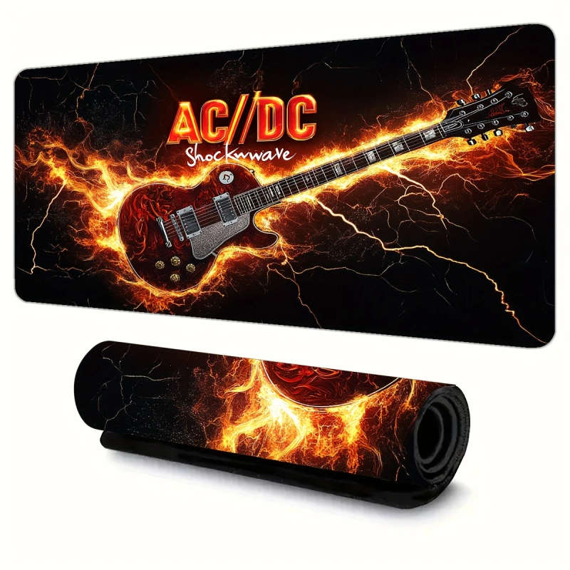 1pc 30x80cm Rock Guitar Design Gaming Mouse Pad Non-Slip Washable Rubber Desk Mat