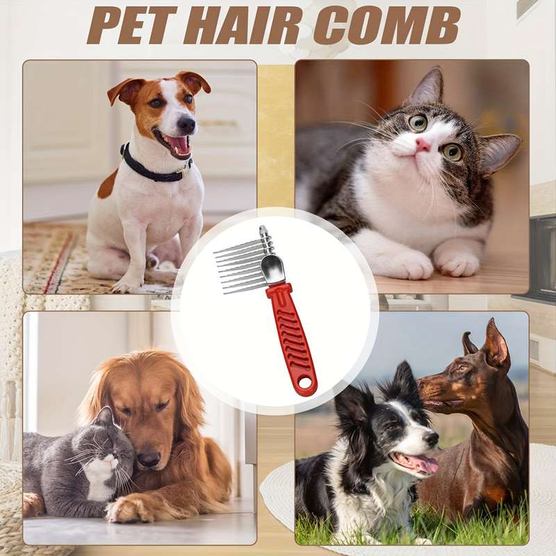 1pc Red Pet Comb