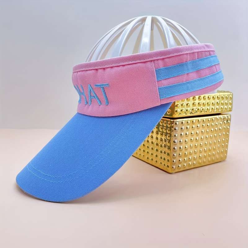 1pc Women'S Open-Top Sun Visor Hat Breathable UV Protection Sports Cap for Summer Outdoor Activi