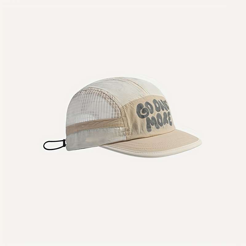 1pc Breathable Mesh Baseball Cap Quick-Dry Sun-Protective with Adjustable Strap GOD ONE MA