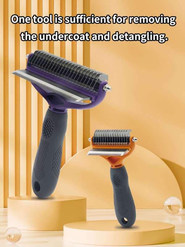 1pc Purple Medium Pet Comb