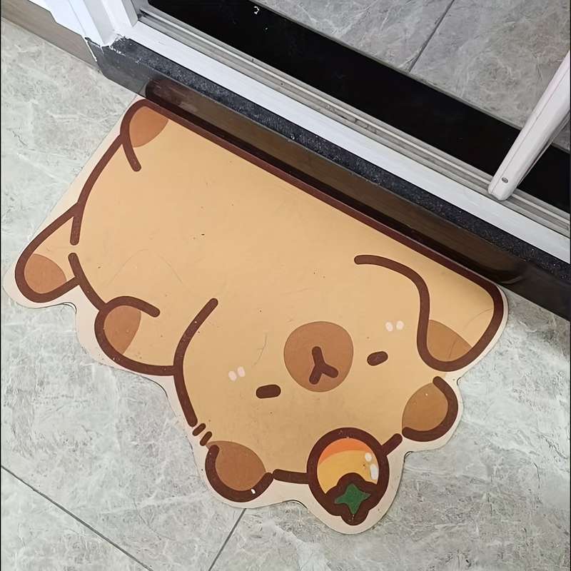 1Pc Crystal velvet anti slip mat Floor Mat