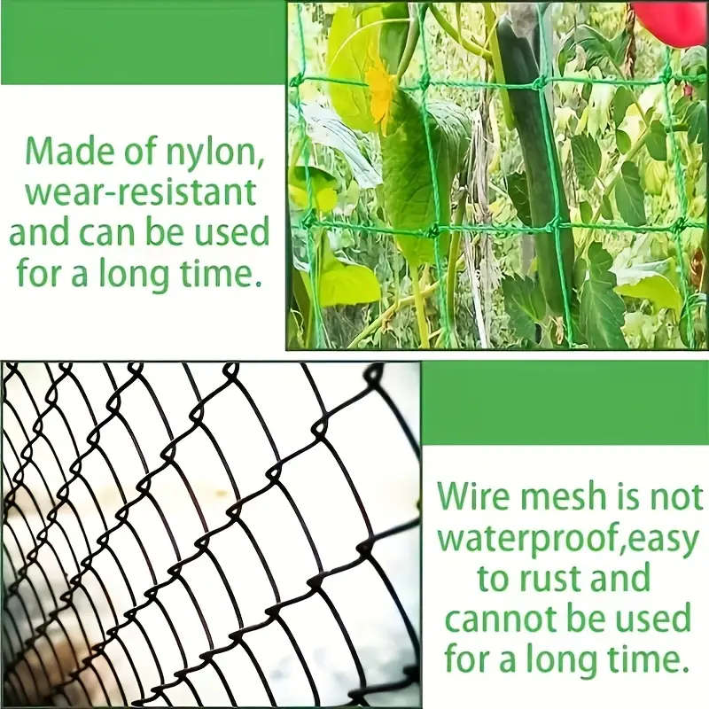 Set Of 2 Sturdy Pvc Garden Trellis Netting