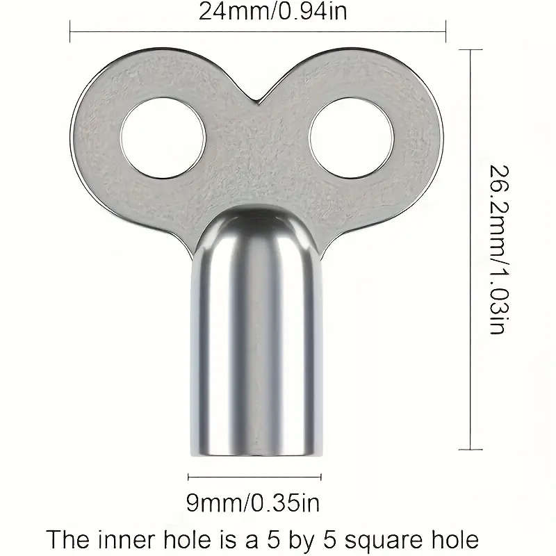 2pcs Durable Zinc Alloy Radiator Bleeder Key  Suitable for heating and ventilation valves High quali