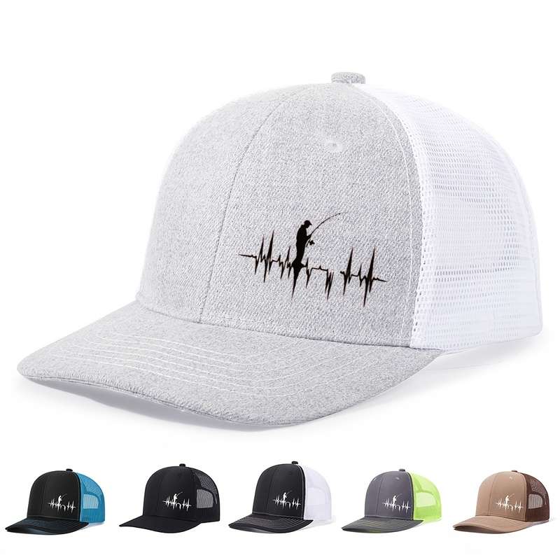 1pc A Stylish Baseball Cap Featuring a 3D Print of Outdoor Fishing Suitable for Both Men And Women