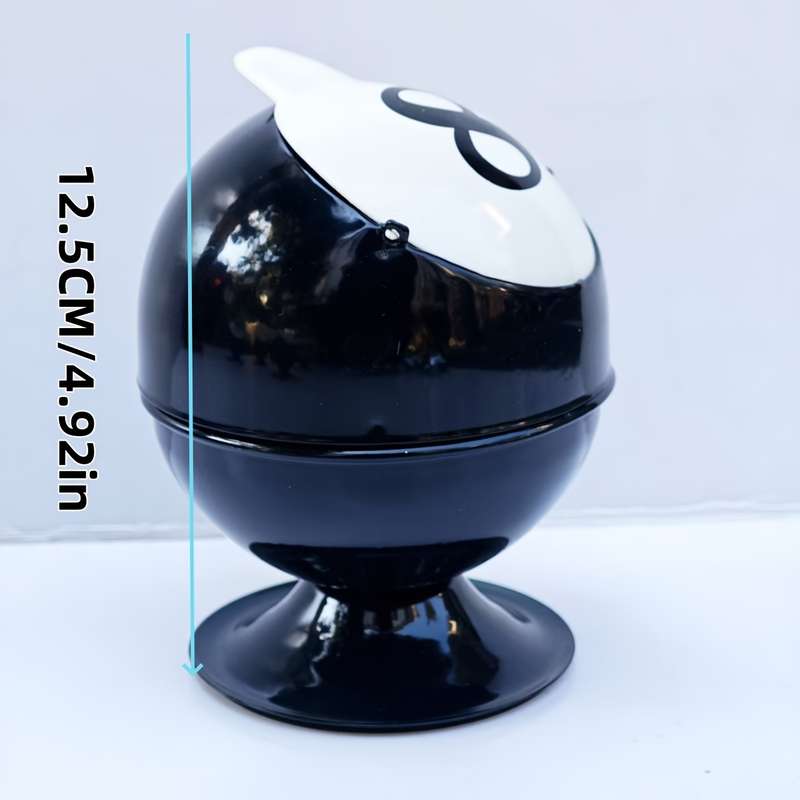 1pc Classic Metal Ashtray with Lid Round Creative Design No Electricity Needed Ideal for Bed