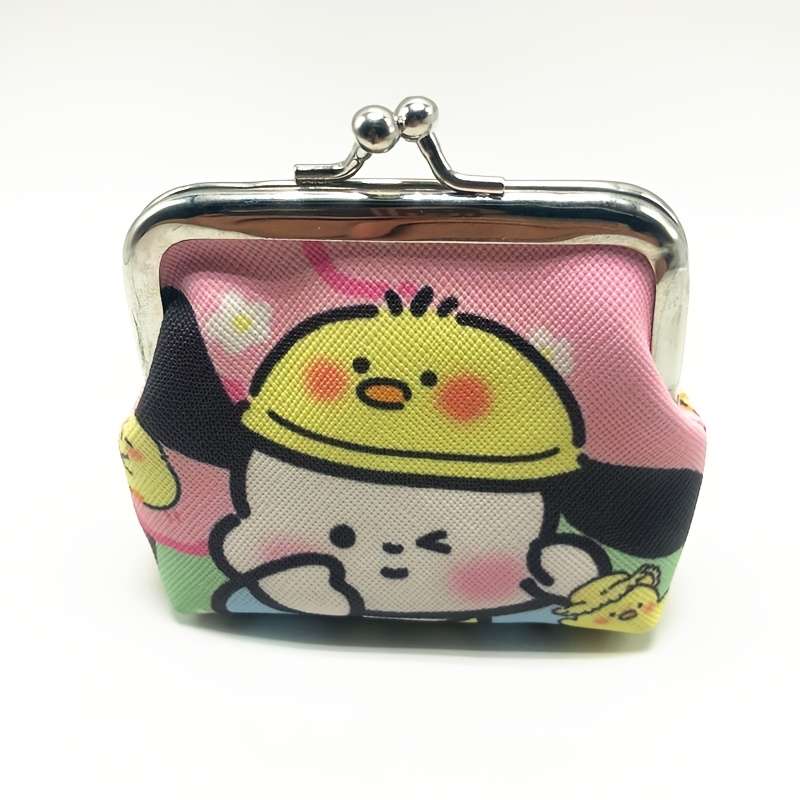 1pc For Hello Kitty Cartoon Coin Pouch Mini Clutch Kiss-Lock Purse Kawaii Storage Bag Wallet