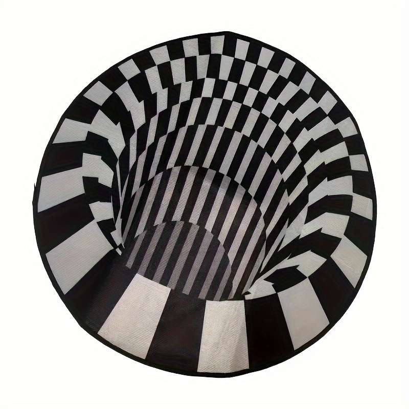 1Pc Black And White Floor Mat