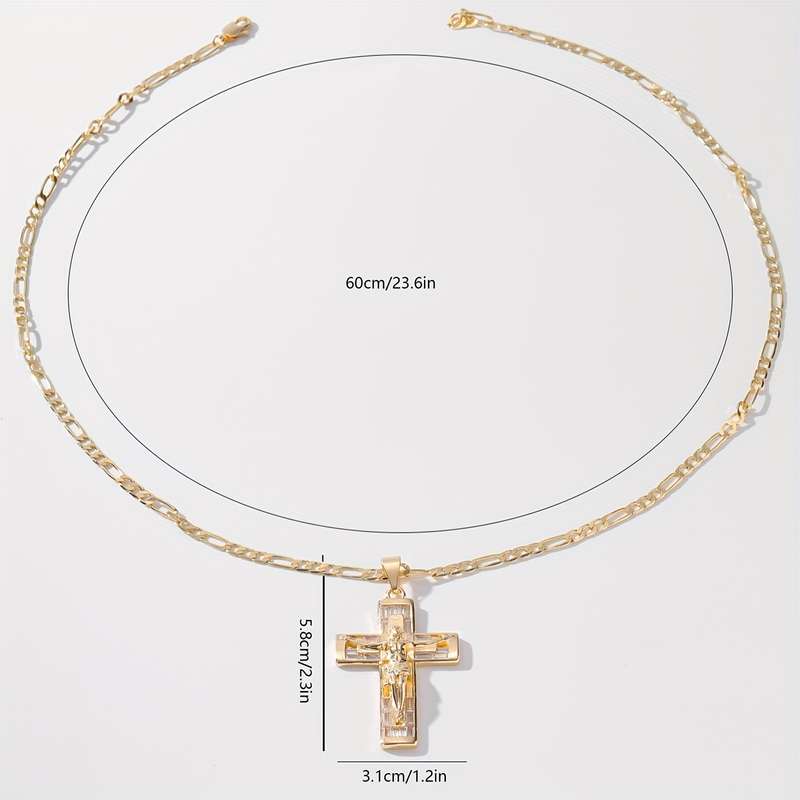 1 Piece Golden Yellow Jesus Theme Pendant
