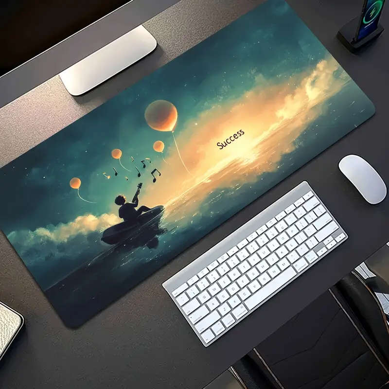 1pc 30x80cm Success Melody Rubber Non-Slip Mouse Pad Office Desk Accessory