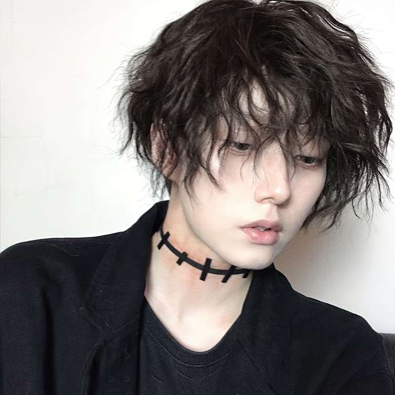 1Pc Black 20.32cm Fashion Design Wig