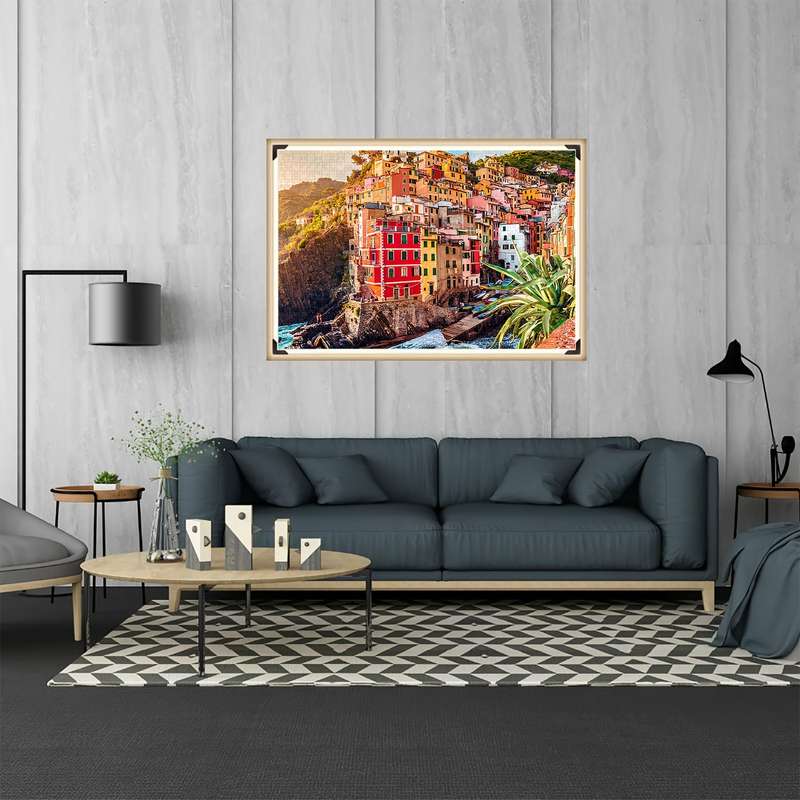 1000pcs Cinque Terre Jigsaw Puzzle Thick Durable Paper Beginner Skill Level Port