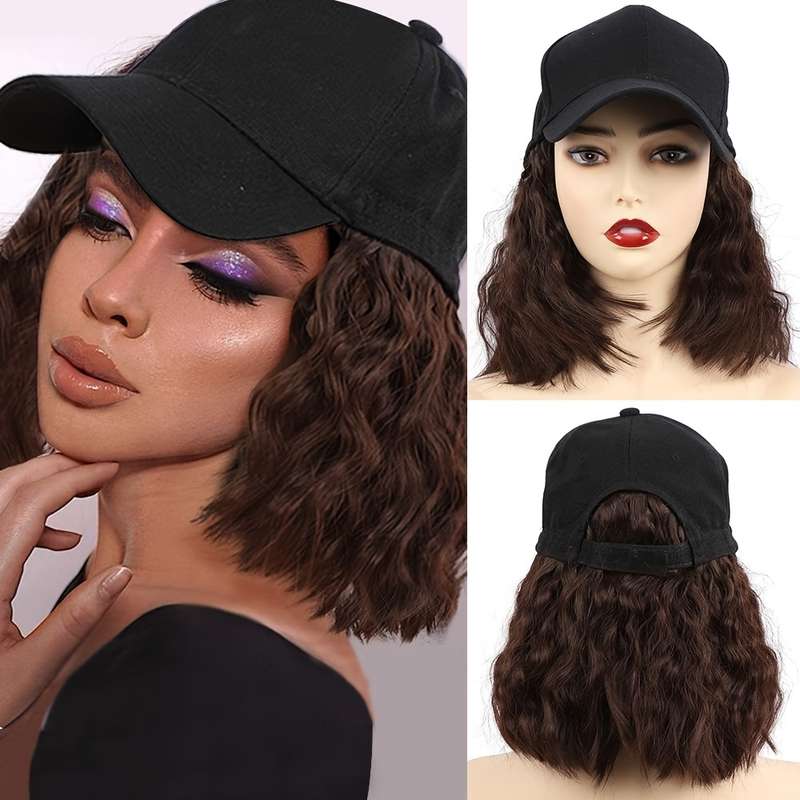 1Pc Black 30.48cm Fashion Design Wig