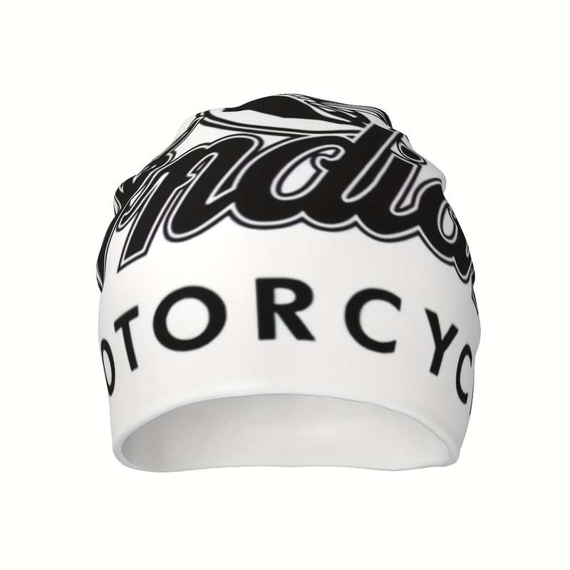 1pc Indian Motorcycles Beanie Hat Soft Thin Polyester Blend Funky Style Bonnet Cap with Log