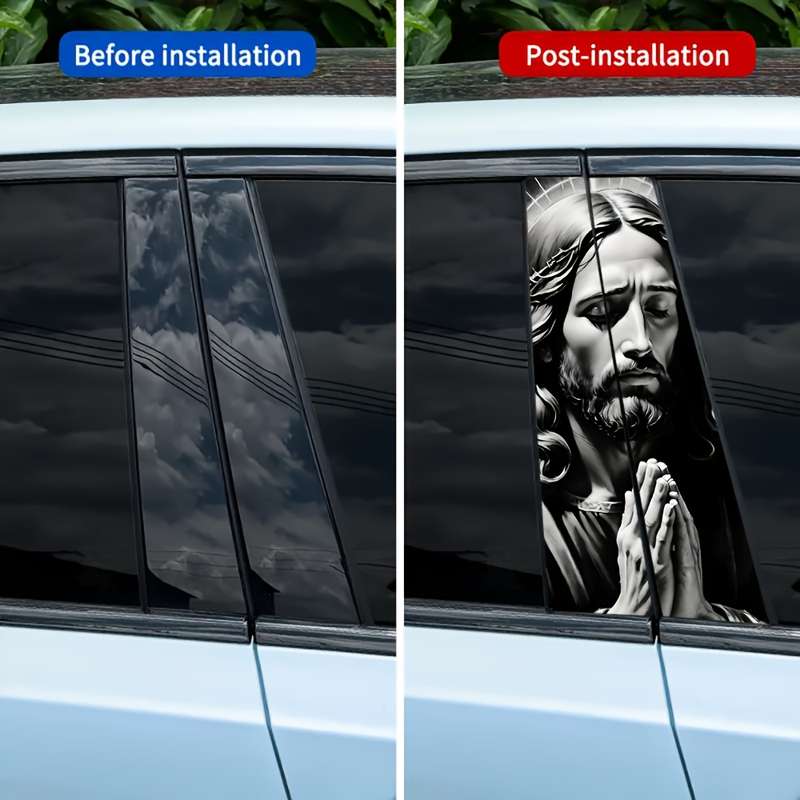 2pcs Jesus Christian Themed Stickers