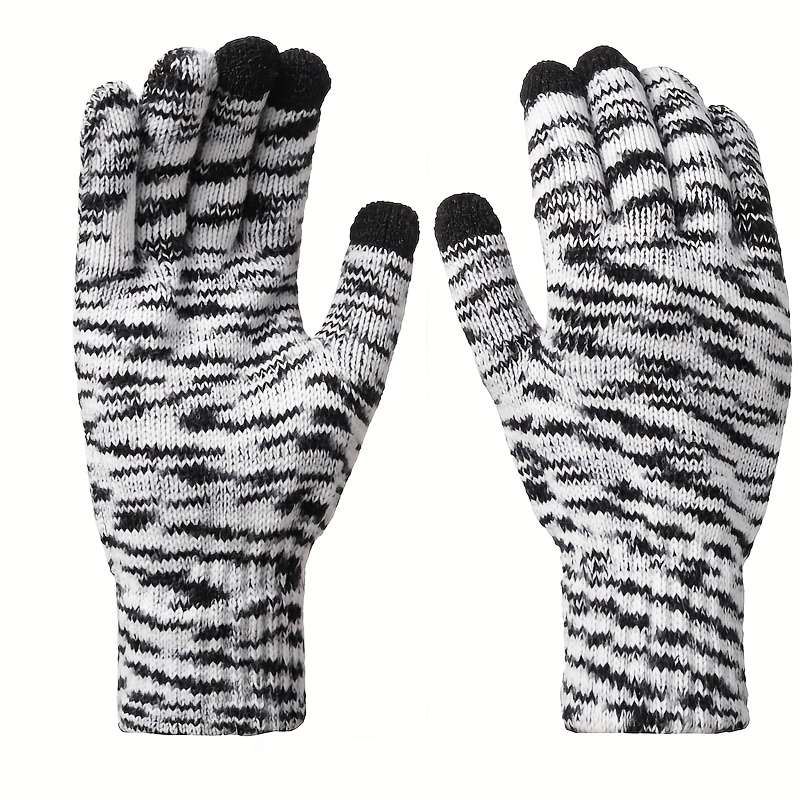 1 Pair Dark Green Color Warm Gloves