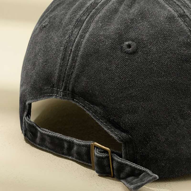 1pc Vintage 1981 Retro Cassette Tape Baseball Cap Black Washed Distressed Design with Adjustable