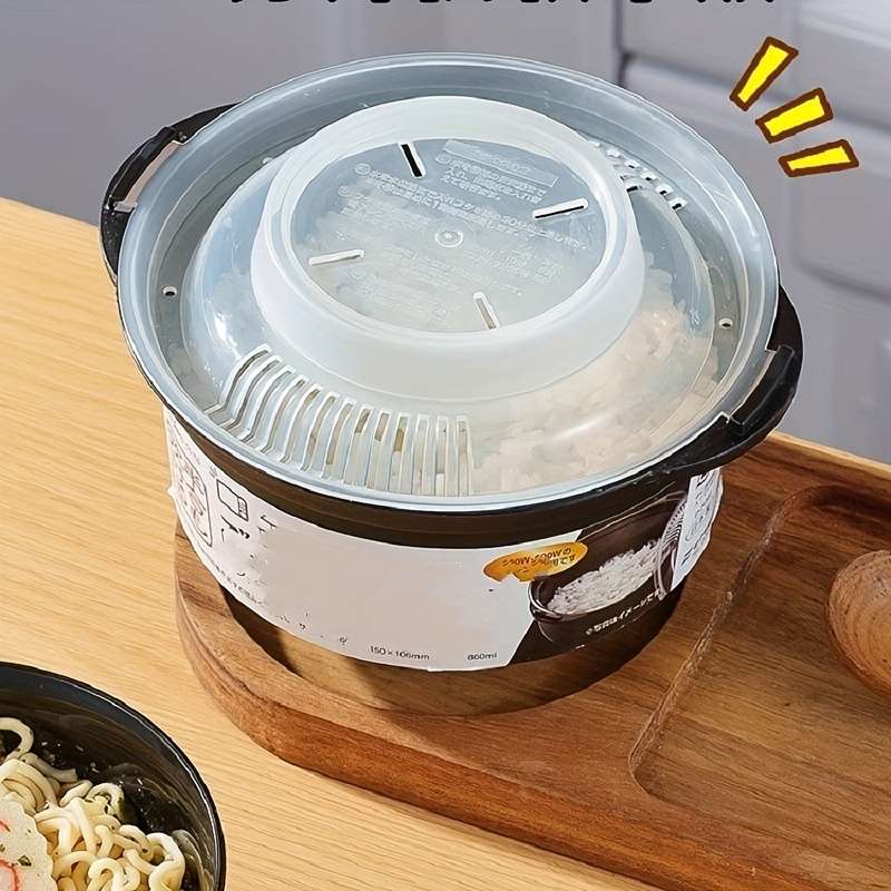 1-Person Non-Stick BPA-Free Microwave Rice Cooker Bowl 29.08oz Durable Easy to Clean Idea