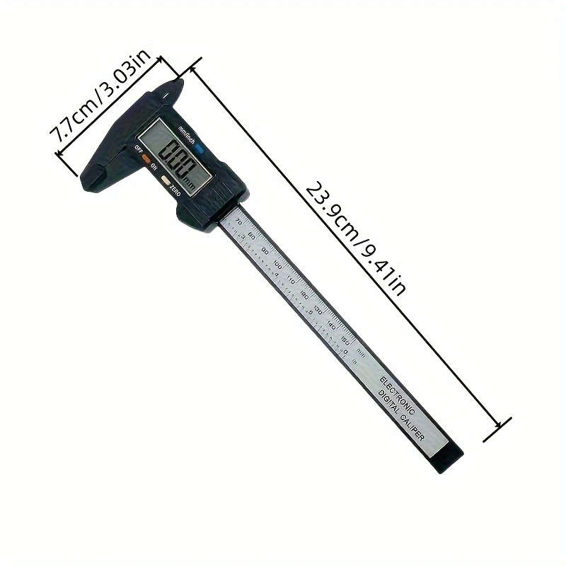 1pc Digital Caliper Electronic Micrometer Measuring Tool with LCD Display Carbon Fiber Plastic Verni