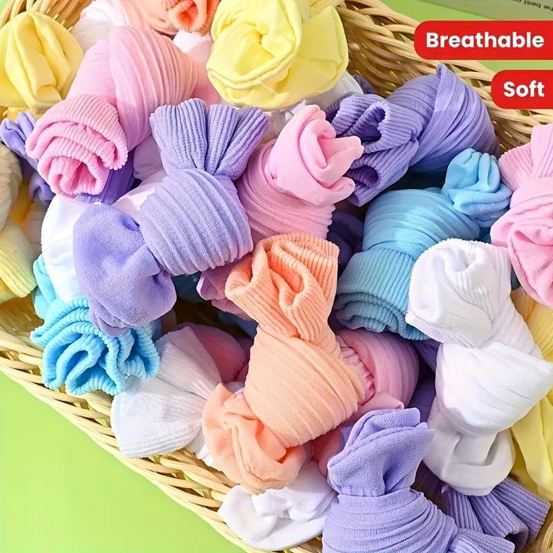 30 Pairs Of Random Colors One Size High Elastic Socks