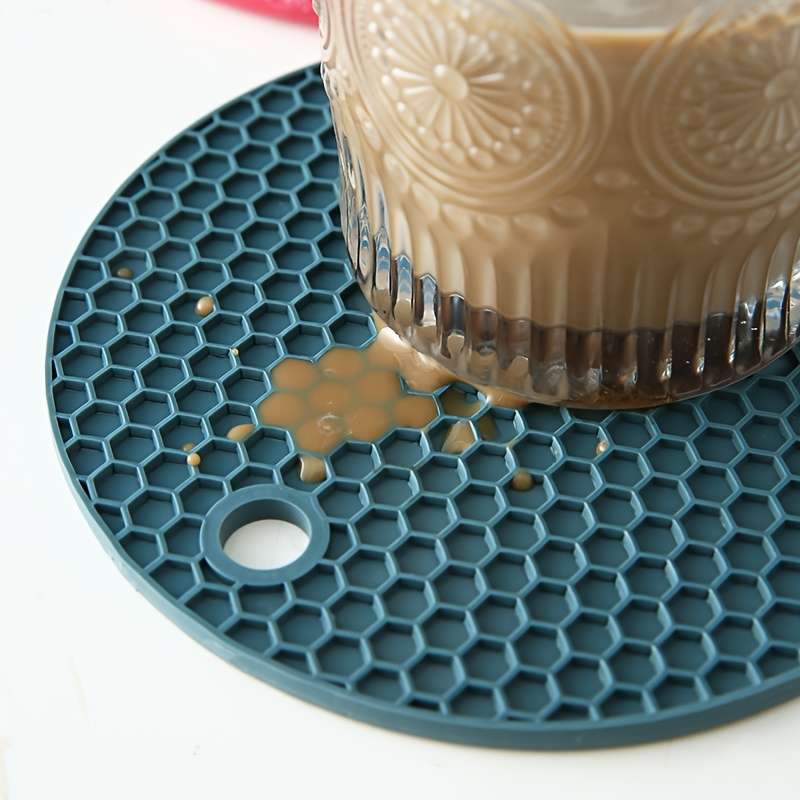 5-Pack Silicone Honeycomb Heat Resistant Mats Non-Slip Durable Hot Plate Pads for Hot Dishes