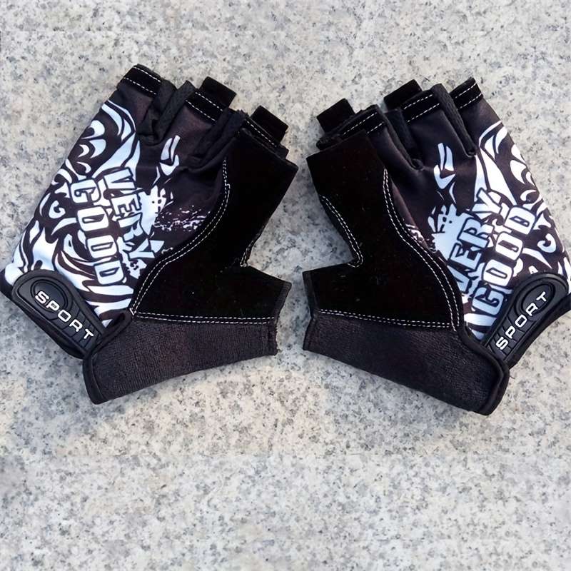 1 Pair Black Outdoor Sports Gloves