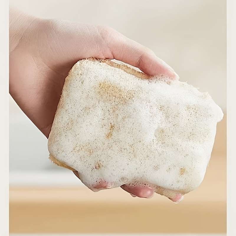5pcs Natural Hemp Loofah Scrubbing Pads Non-Scratch Oil-Resistant Lightweight Durable Rec