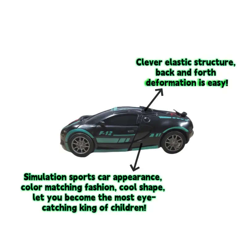 New Cool Deformation Mecha Toy Car Youngsters's Inertia Collision Deformation Toy Car