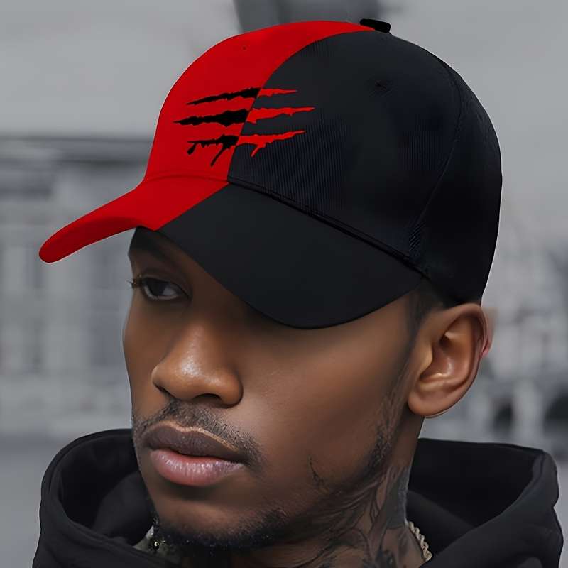 1pc Adjustable Baseball Caps with Scratch Pattern Print Polyester 100.00% Street Style Sun H