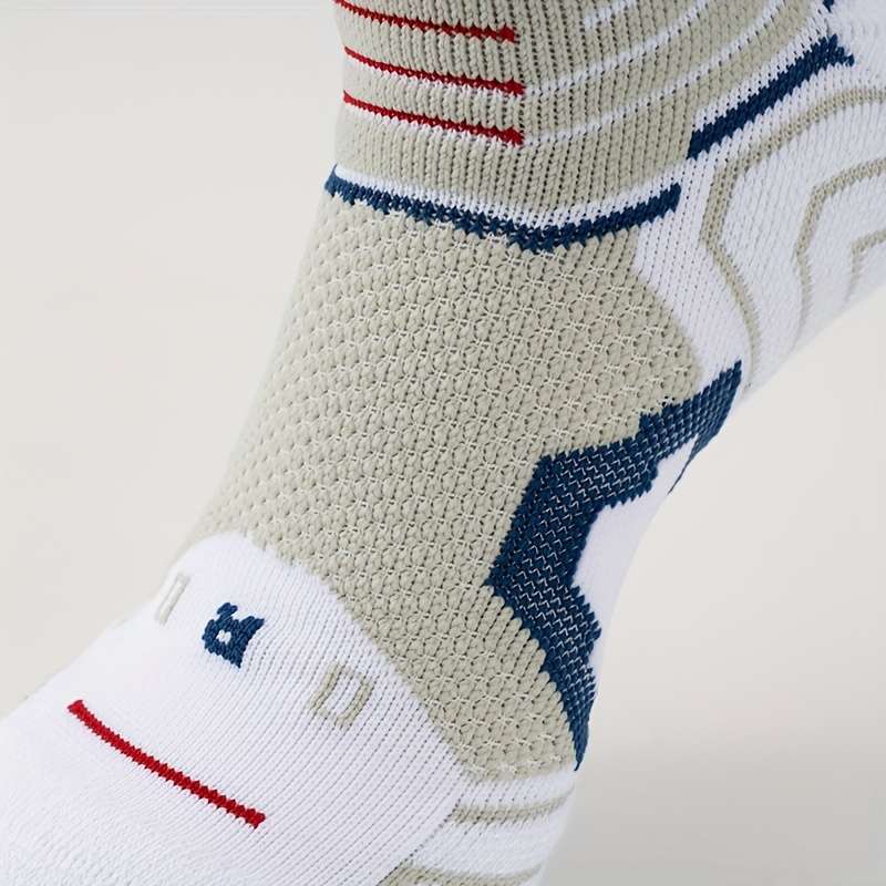 1 Pair White Size L Socks