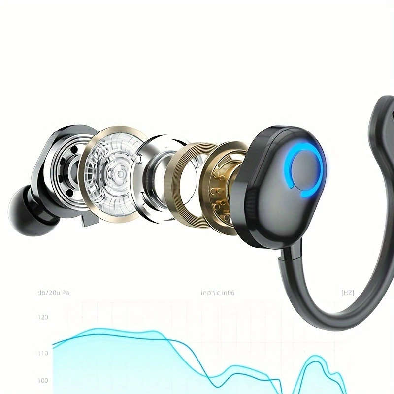 1pc Mini Wireless Earbuds Universal Phone Earphones Open-back Earcup Style Noise Cancellation for Vo
