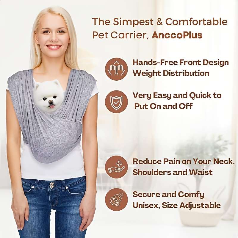 1pc Greysize One size Pet Bag