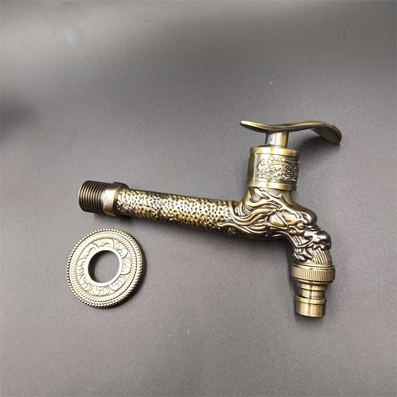 1 Piece Retro European Style Long Green Dragon Faucet