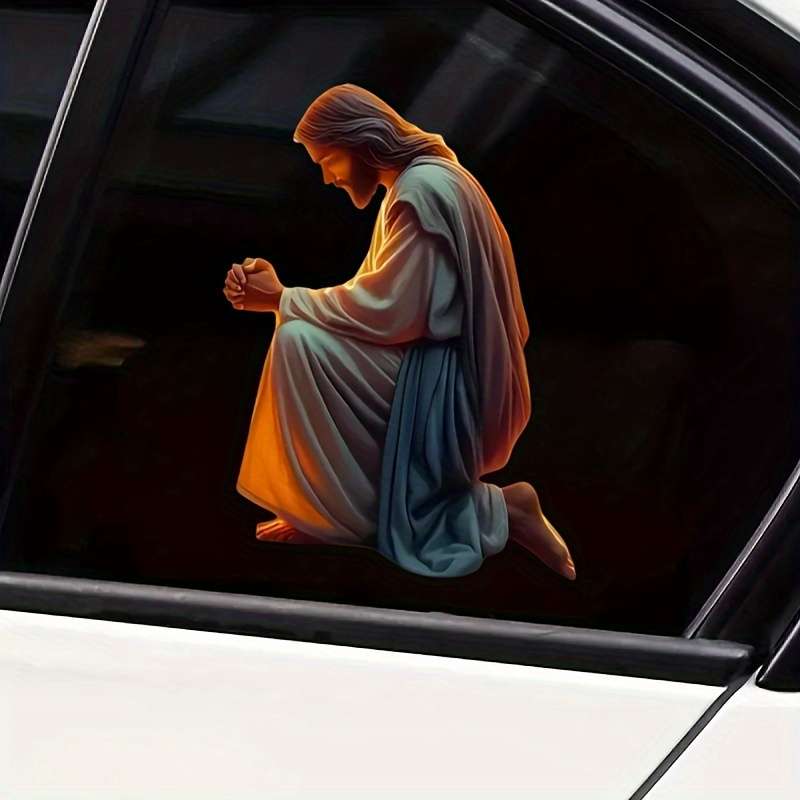 1pc   14.99cmx11.94cm Jesus Christian Themed Stickers